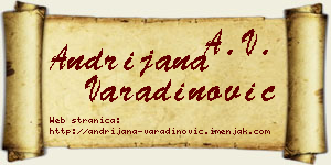 Andrijana Varadinović vizit kartica